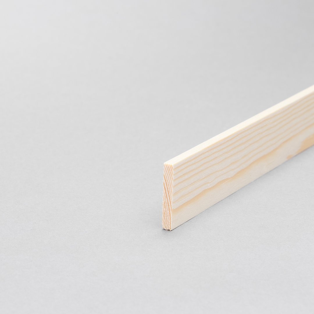 1Stk 100cm Rechteckleiste weiß lackiert 5x10mm Vierkant Holzleisten a70 